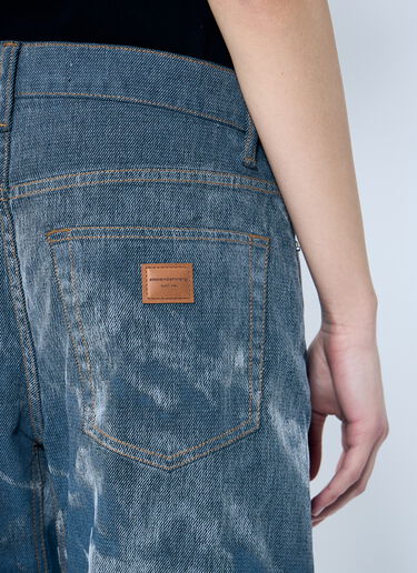 Alexander Wang Low Rise Clouding Flocking Jeans Grey awg0259025