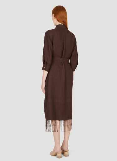 Max Mara Fringed Shirt Dress Brown max0252020