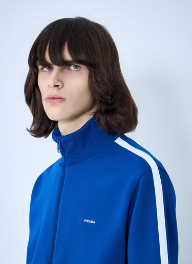 Prada Zip-Front Track Jacket Blue pra0164015