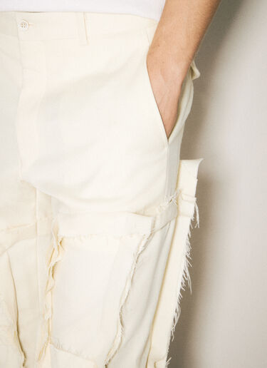 Comme des Garçons Homme Plus Panelled Wool-Blend Pants Cream hpl0158008