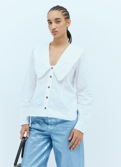 Veja Chelsea Collar Cotton Shirt White vej0352024
