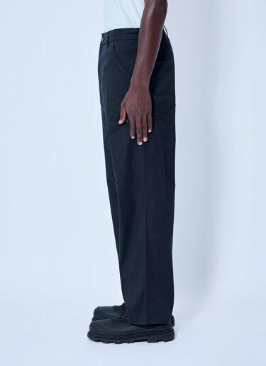 LN-CC® - Moncler: Mid Rise Tailored Trousers - Black Moncler Mid Rise Tailored Trousers Black mon0166007