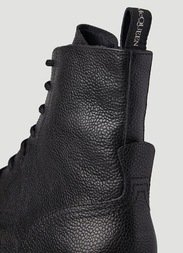Alexander McQueen Worker 系带靴 黑 amq0146038