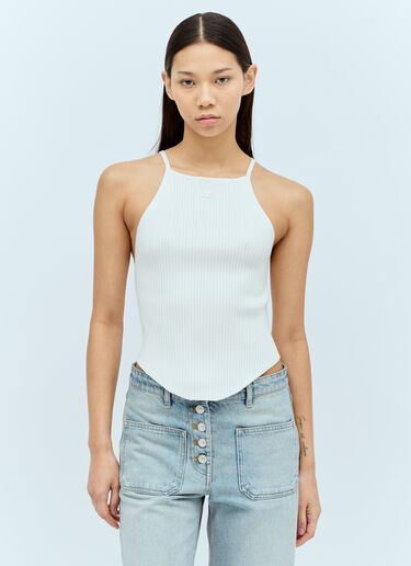 Courrèges 홀리스틱 골지 탱크탑 화이트 cou0255019
