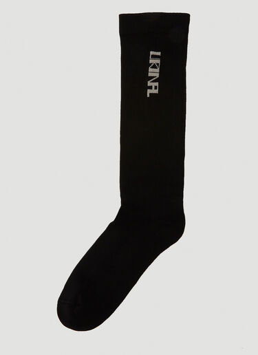 Rick Owens DRKSHDW Logo Intarsia Socks Black drk0150044