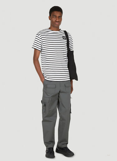More Joy Logo Patch Breton Stripe T-Shirt White mjy0347009