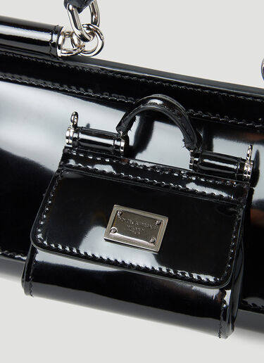 X Kim Sicily Small Leather Shoulder Bag in White - Dolce Gabbana