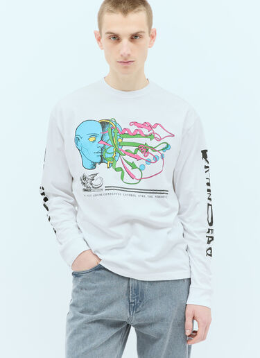 Brain Dead Conscious Control 長袖Tシャツ ホワイト bra0154014