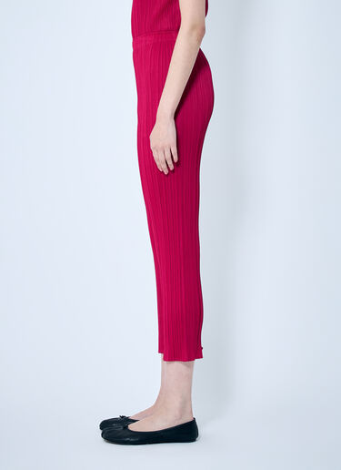 Pleats Please Issey Miyake Tapered Pleated Pants Red plp0259019