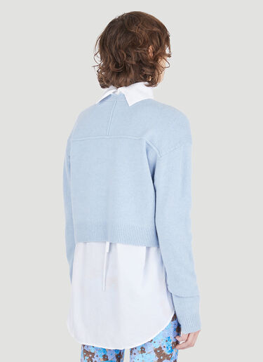 Acne Studios Cropped Sweater Light Blue acn0246015