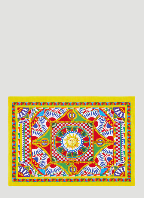 Dolce & Gabbana Casa 'Carretto Siciliano' linen placemat and napkin set Multicoloured wps0690034