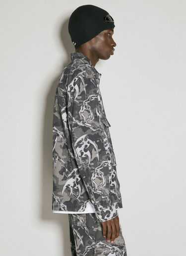 Han Kjøbenhavn Camo Printed Utility Shirt Grey han0154002