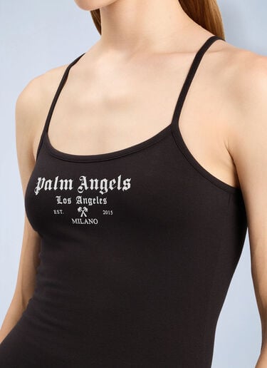 Palm Angels Milan LA Fitted Mini Dress Black pma0264249