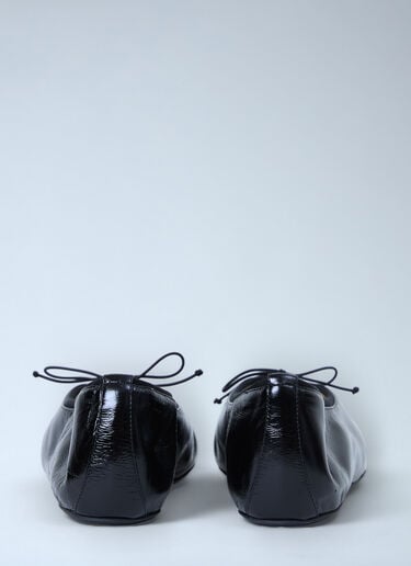 PHOEBE PHILO Gathered Flat Shoes Black phl0262023