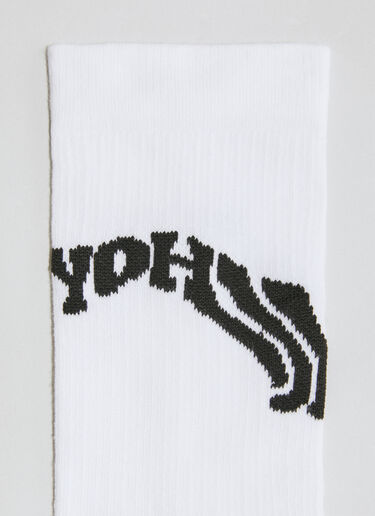Y-3 徽标提花袜子 白色 yyy0356020