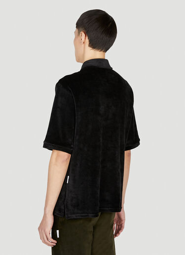 LN-CC® - Saintwoods: Velour Polo Top - Black Saintwoods Velour Polo Top Black swo0151006