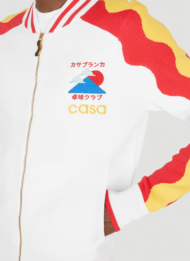 Casablanca Knit Wave Track Jacket White cbl0147008