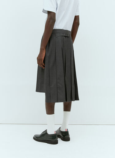 Thom Browne Super 120'S Twill Pleated Skirt Grey thb0153014