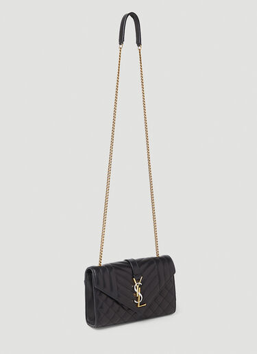 Saint Laurent 小号菱格纹信封包 黑色 sla0252062