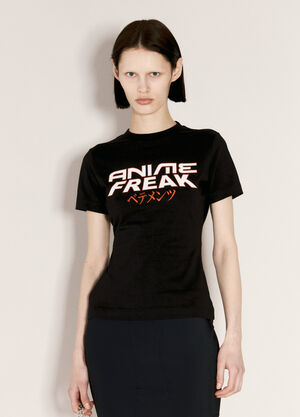 Vetements Anime Freak Fitted T-Shirt Black vet0356003