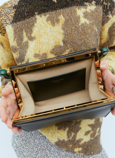 Crisp レザーハンドバッグ Dries Van Noten Crisp レザーハンドバッグ ブラック dvn0254047