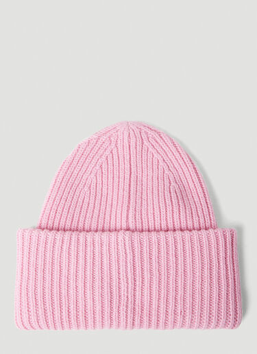 Face Patch Beanie Acne Studios Face Patch Beanie Pink acn0353013