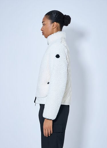 LN-CC® - Moncler: Diamond-Quilted Padded Cardigan - White Moncler Diamond-Quilted Padded Cardigan White mon0265101