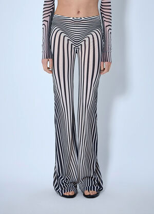 Jean Paul Gaultier Re-Edition Flare Trousers Morphing Stripes Grey jpg0264012