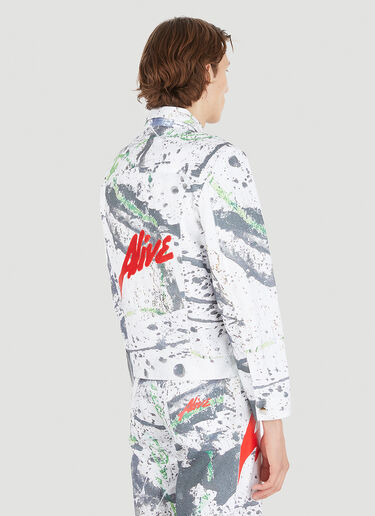 Alive & More Splatter Print Overshirt Jacket White aam0146009