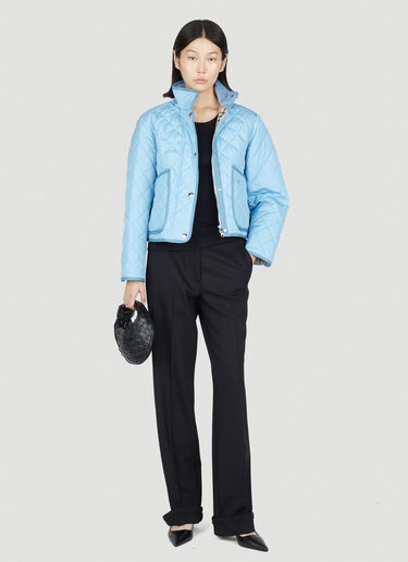 Burberry 菱格绗缝短款夹克 蓝色 bur0253014