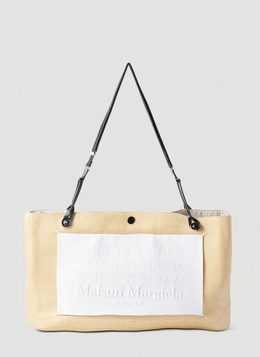 Logo Patch Tote Bag Maison Margiela Logo Patch Tote Bag Beige mla0251054
