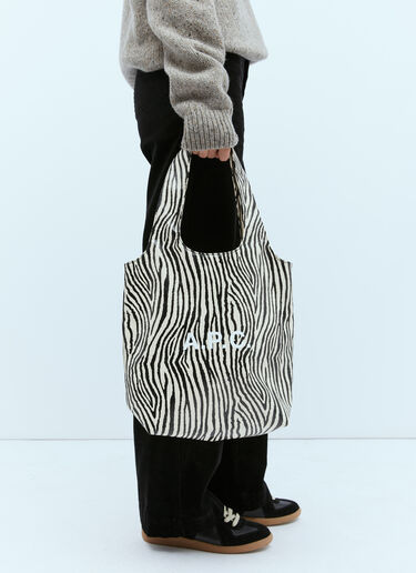 A.P.C. Small Zebra Tote Bag Black apc0254013