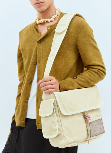 Acne Studios Leather Patch Messenger Bag Beige acn0157056