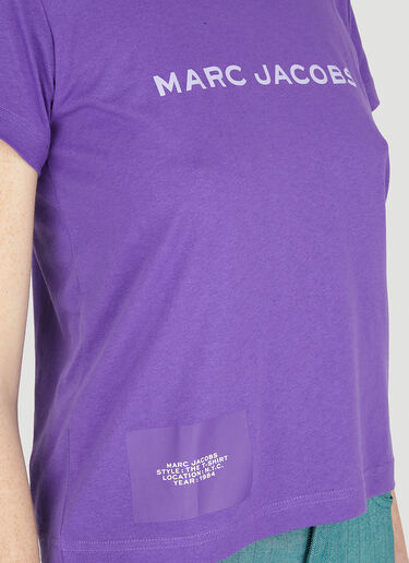 Marc Jacobs Logo Print T-Shirt Purple mcj0247007