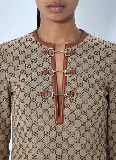 Gucci GG Canvas Dress Beige guc0259002