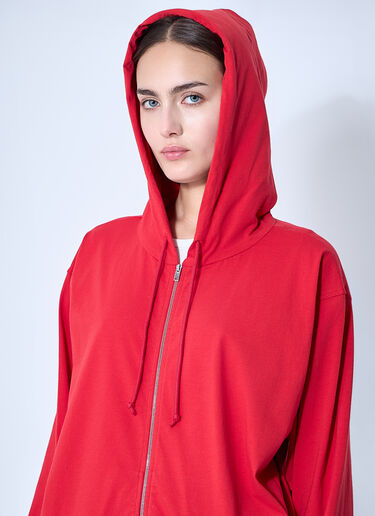 The Row Rosy Zip-Up Hooded Sweatshirt Red row0260010