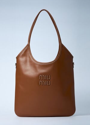 Miu Miu Ivy Leather Shoulder Bag Camel miu0261023