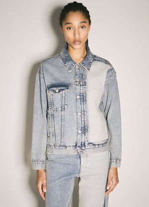 MM6 Maison Margiela Inside-Out Denim Jacket White mmm0259003