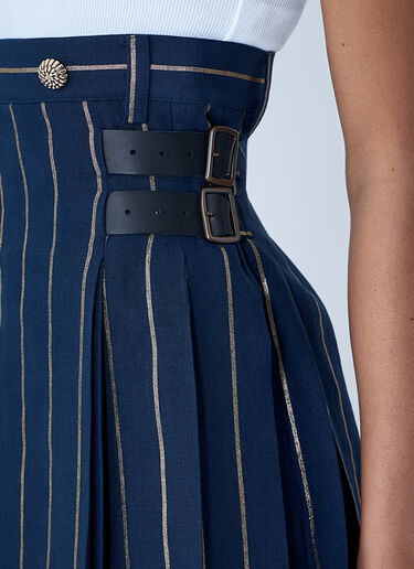 Vivienne Westwood Pleated Button Skirt Navy vvw0264007