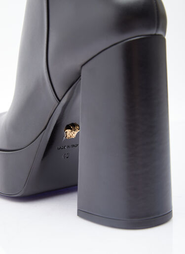 Versace Aevitas Single Platform Leather Boots Black vrs0253029