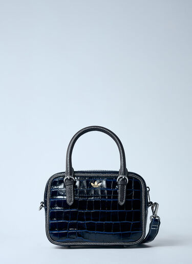 adidas by Wales Bonner Small Croc-Embossed Leather Handbag Black awb0359009