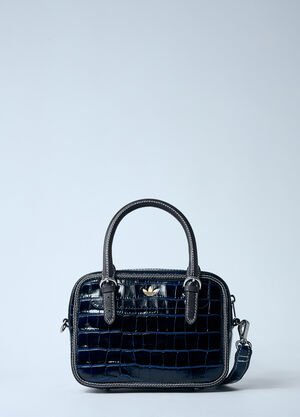 adidas by Wales Bonner Small Croc-Embossed Leather Handbag Black awb0359009