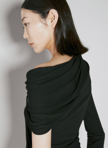 Knot Mini Dress Saint Laurent Knot Mini Dress Black sla0253043