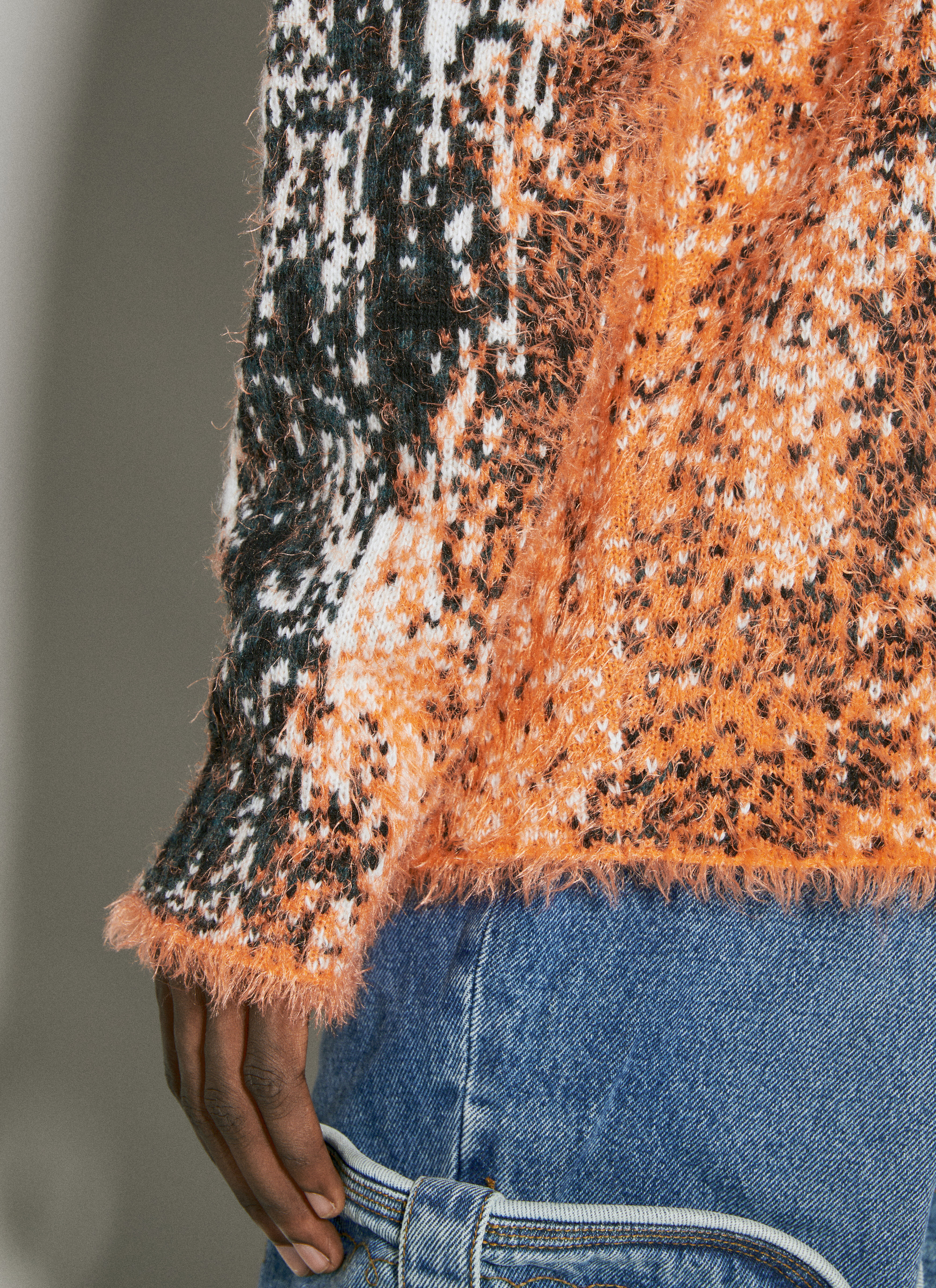 Y/Project Men's' Gradient Hairy Knit Sweater in Orange | LN-CC® Y/Project Men's' Gradient Hairy Knit Sweater in Orange | LN-CC®