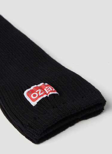 Kenzo Logo Patch Socks Black knz0250056