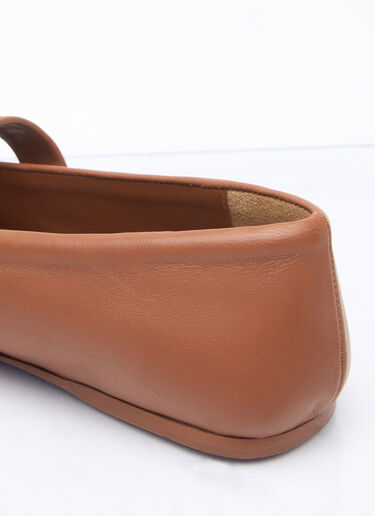 Marni Mary Jane Ballerina Flats Brown mni0259016