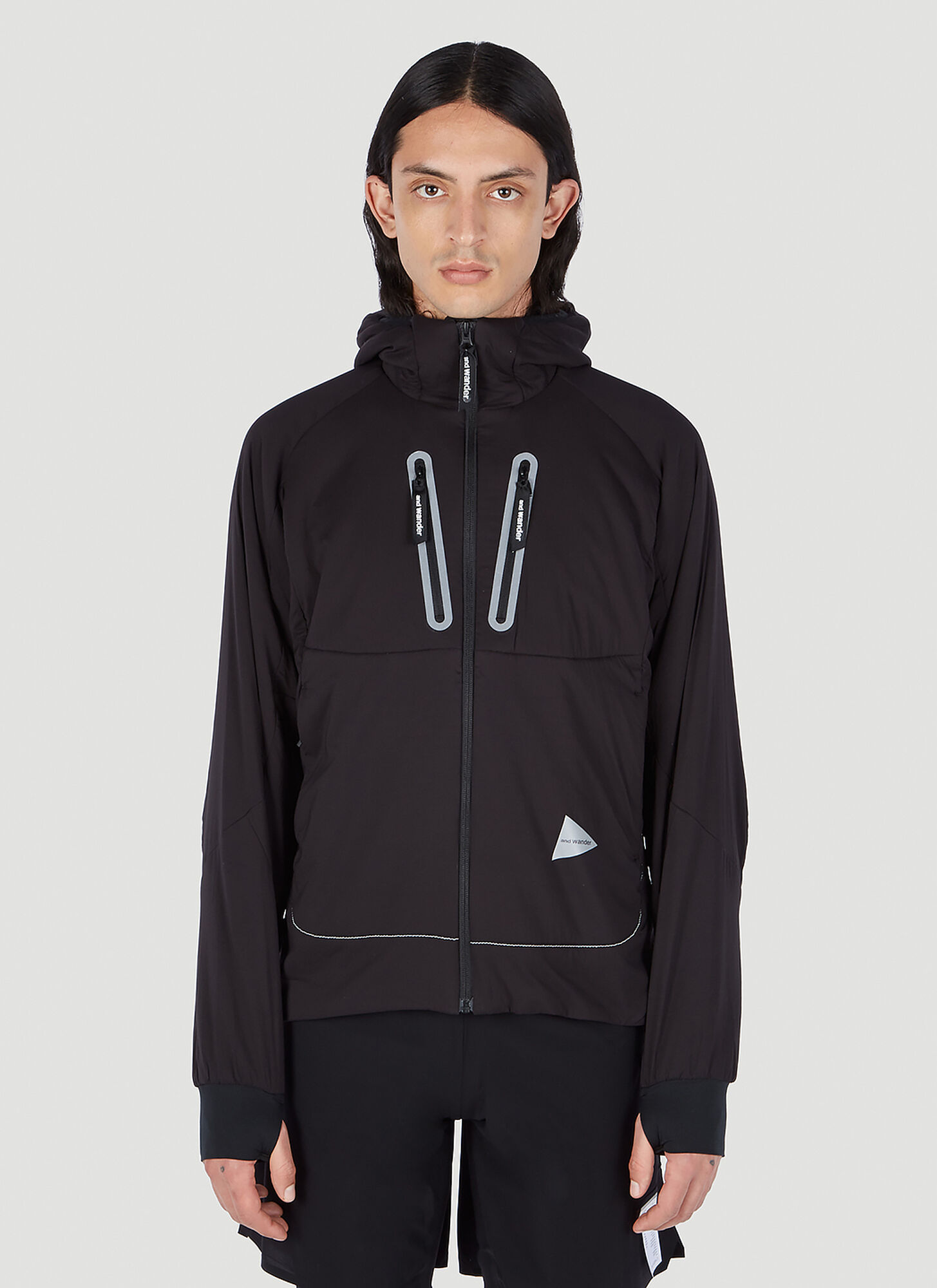 And Wander Alpha Air Jacket In Black