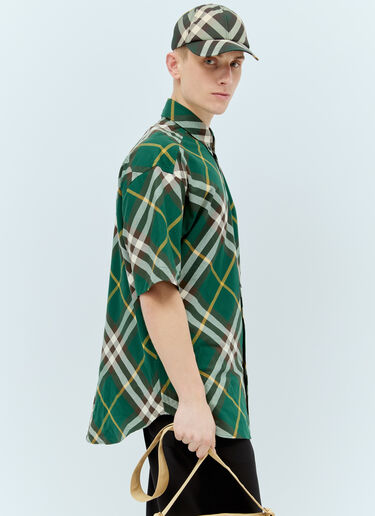 Burberry Check Short-Sleeve Shirt Green bur0155040