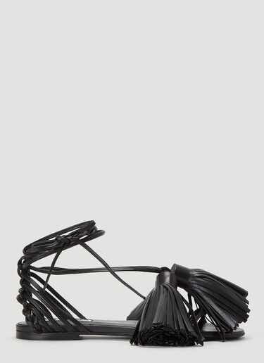 Jil Sander Tassel Sandals Black jil0239025