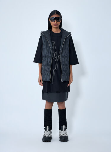 Moncler x Rick Owens Geocamo Flight Quilted Hooded Gilet Black mcs0363007